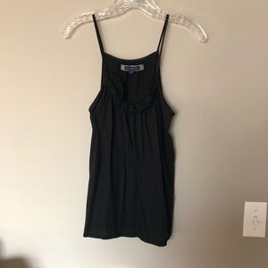 American Eagle Black Ruffle Tank Medium